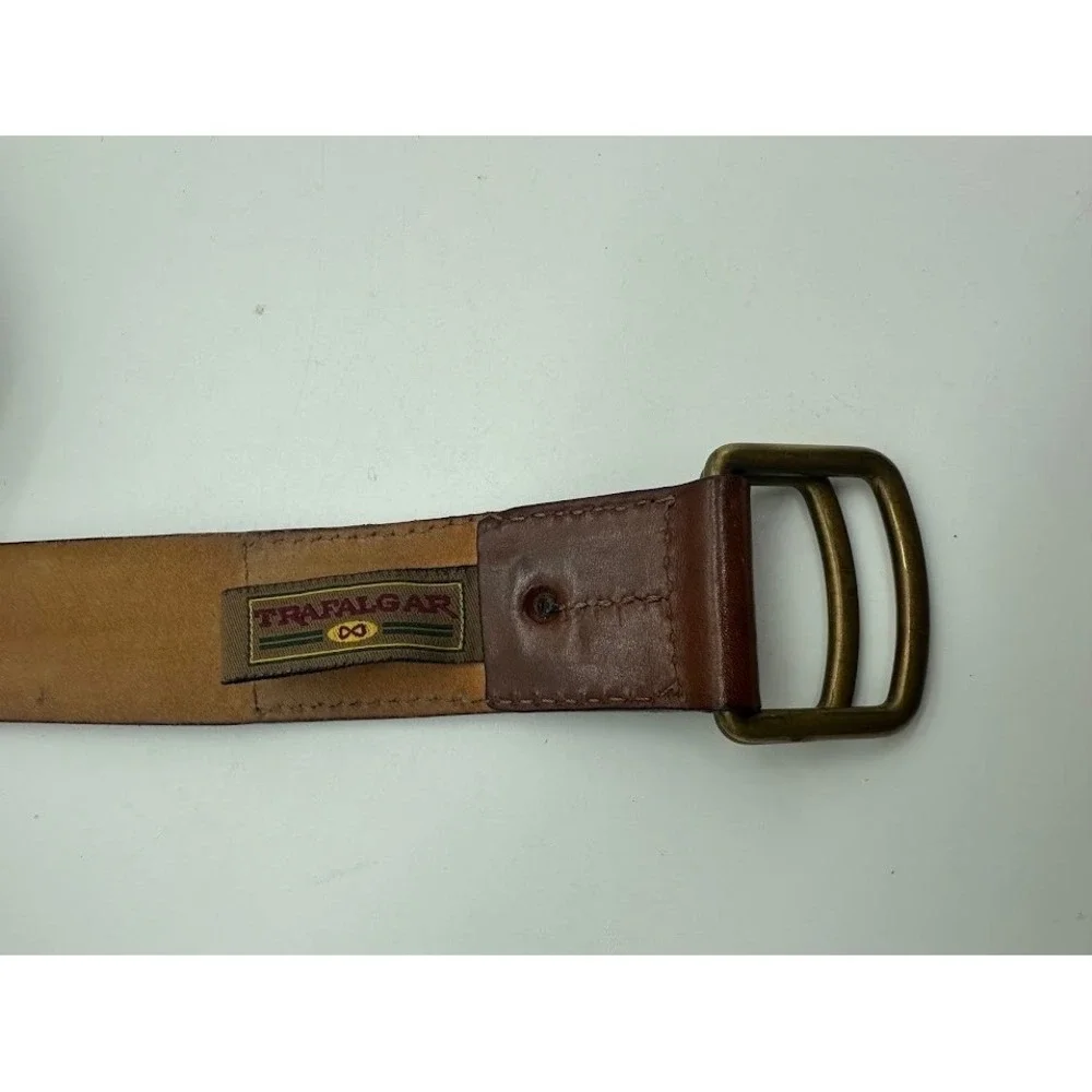 Trafalgar Mens Brown Genuine Crocodile Leather Belt Italy 32 1109TF05-200